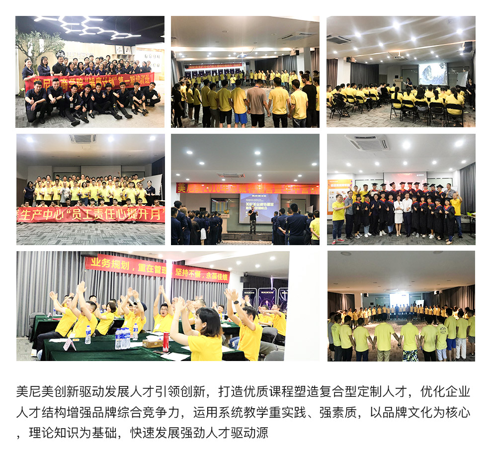 美居学院，是以全屋定制和人才幵发培养为核心，通过现代科技手段按照混合式培训 模式设立的企业学习基地，它以构筑企业全员培训体系为基础，通过企业文化的导入 和企业学习习惯的培育，形成企业知识管理、人才加工、市场竞争的线上学习平台。